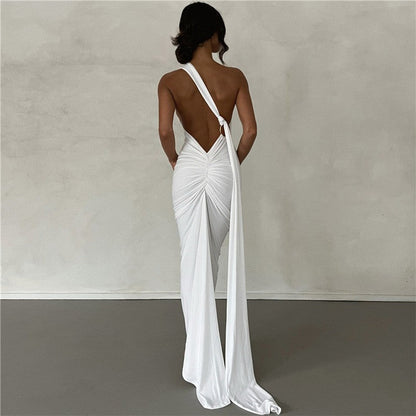 Backless Neck Hip Skirt