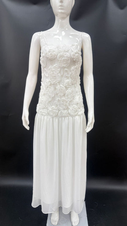 Three-dimensional Flower Chiffon Dress
