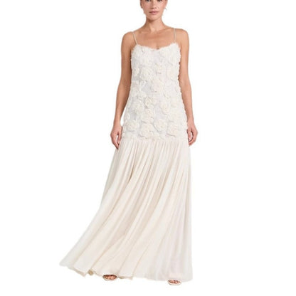 Three-dimensional Flower Chiffon Dress