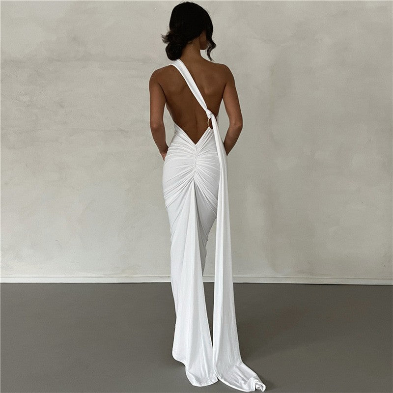 Backless Neck Hip Skirt