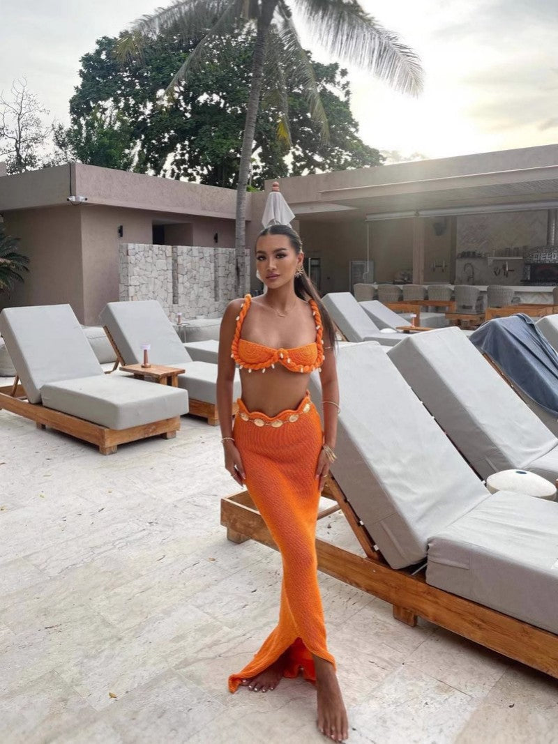 Cutout Beach Dress Suit