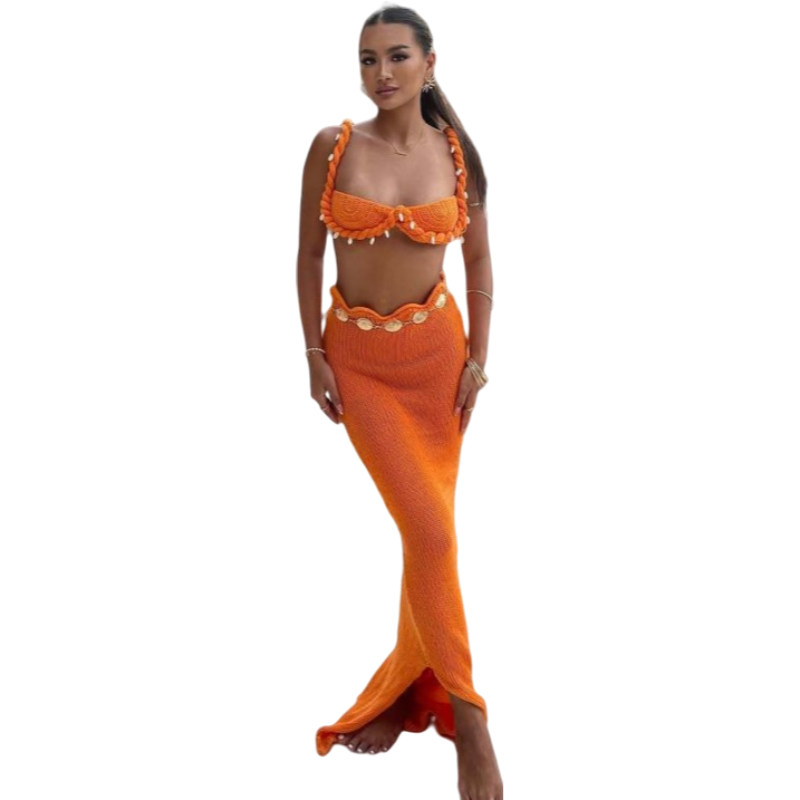 Cutout Beach Dress Suit