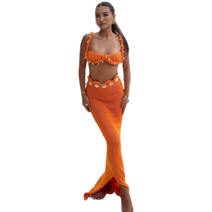 Cutout Beach Dress Suit