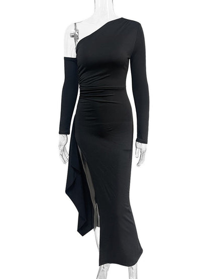Long Sleeve Split Dress