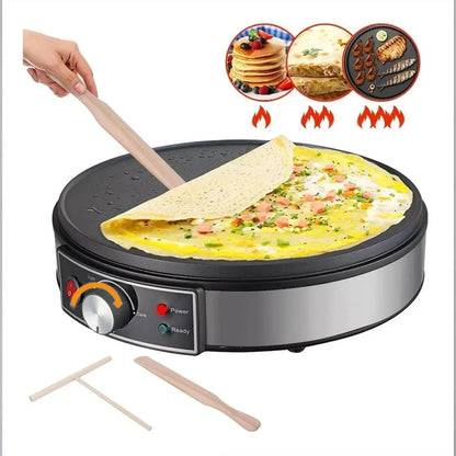 Pancake Maker,Non-Stick Griddle,Electric Crepe Maker, 1000W 12"