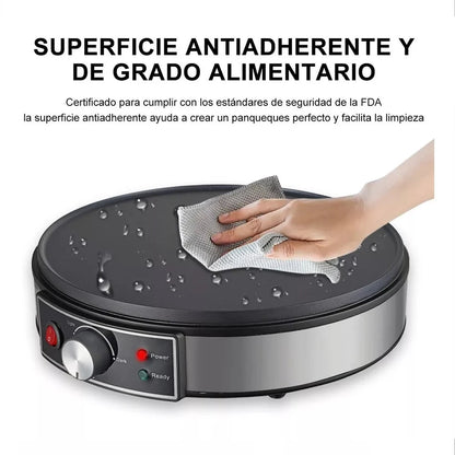 Pancake Maker,Non-Stick Griddle,Electric Crepe Maker, 1000W 12"