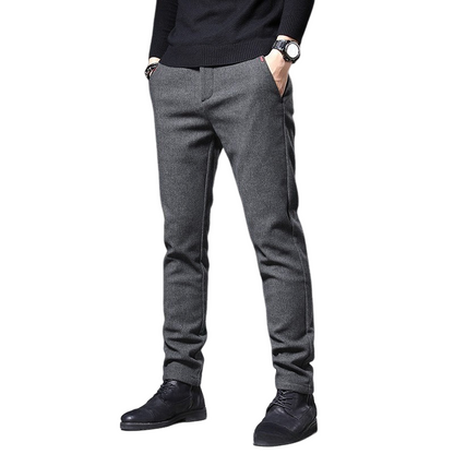 Men's Casual Pants Autumn and Winter Thickened