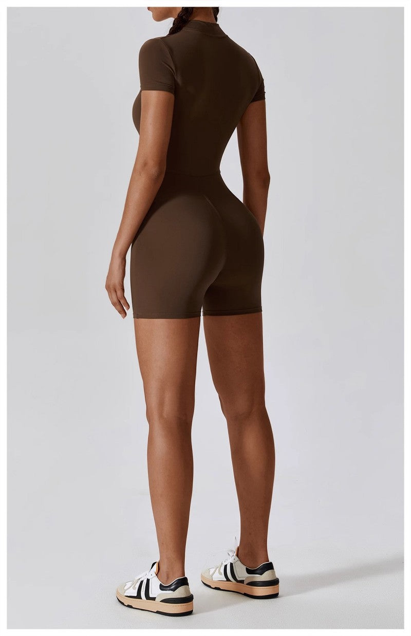 Summer Zipper Yoga Suit