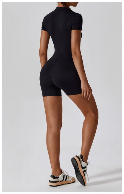 Summer Zipper Yoga Suit