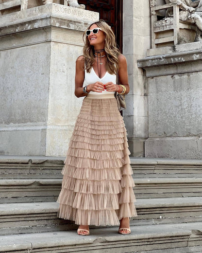 Mesh Cake Skirt