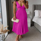 Elegant V-Neck Sleeve Dress