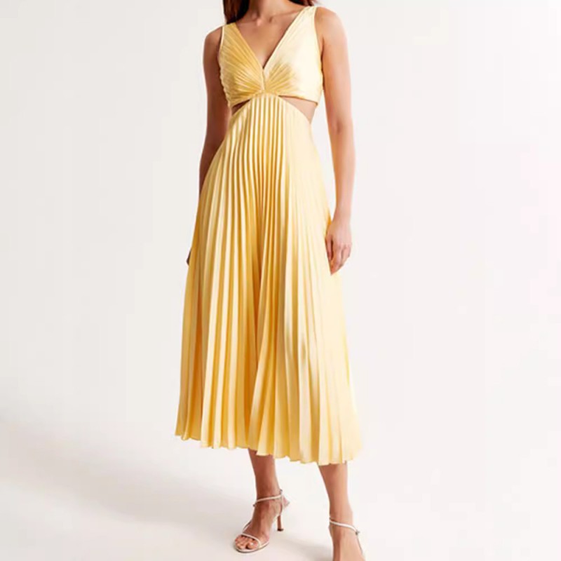 Elegant V-Neck Sleeve Dress