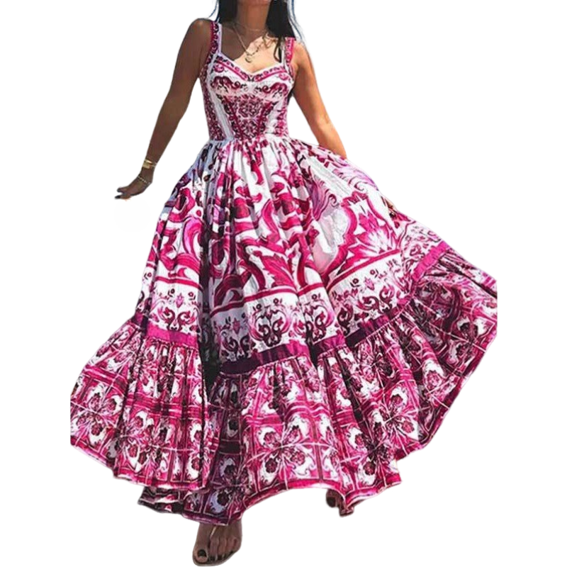 Printed Sling Dress