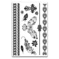 Black lace waterproof tattoo stickers