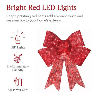 Light Up Christmas Decorative Bowknot