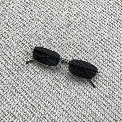 Retro Small Box Square Metal Glasses