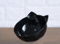 New Inclined Food Cat Ear Oblique Mouth Transparent Single Pet Bowl