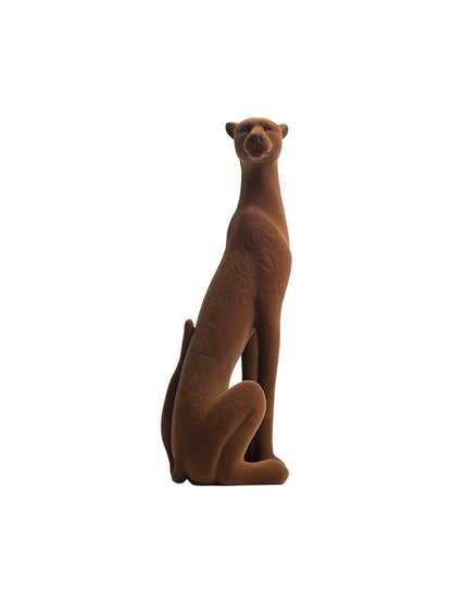 Luxury Leopard Resin Sculpture | Premium Home Decor Statue for Living Room & Office