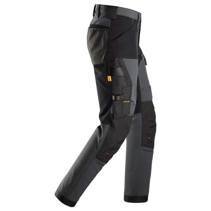 Snickers 6375 AllroundWork 4-way Stretch Trousers Steel Grey 30" Waist, 32" Leg