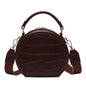 Stone Pattern Round Shoulder Crossbody Bag