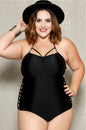 Plus size one-piece swimsuit