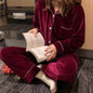Casual Open-button Student Velvet Korean-style Warm Oversized Set