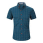 Plaid Men's Short-sleeved Shirt Anti-wrinkle