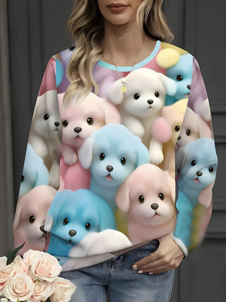 Women's Long-sleeve T-shirt With 3D Print