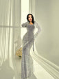 Round Neck Hot Diamond Maxi Dress