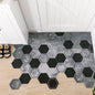 Non-slip Washable Hexagon Printed Custom Cut Doormat Carpet