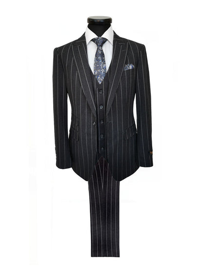 Charcoal Stripe 3-Piece Suit