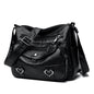 Crossbody Bag Soft Leather Textured Retro Large Capacity Middle-aged
