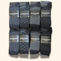 24 Pairs Men's Soft Cotton Colourful Heel Toe Black Argyle Diamond Easycare Comfortable Shoe Socks Flat Toe Seam Durable Work School Business Wear UK 6-11 by Sock Stack