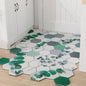 Non-slip Washable Hexagon Printed Custom Cut Doormat Carpet