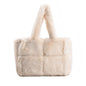 Women's Small Square Plush Shoulder Bag