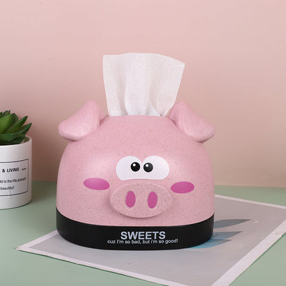 Creative Cute Cartoon Tissue Box Living Room Household Plastic Storage