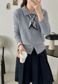 Lazy Fashion Lapel Scarf Sweater