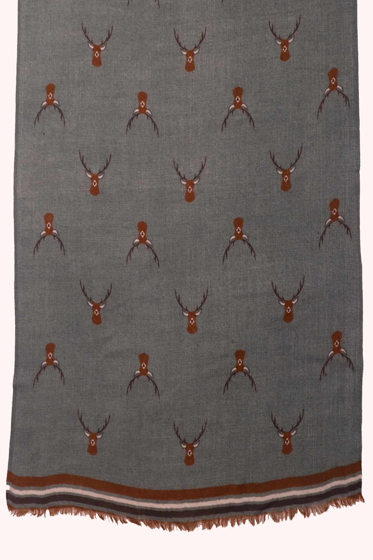 Highland Stag Wool Scarf - Green | SVEŽElife-1