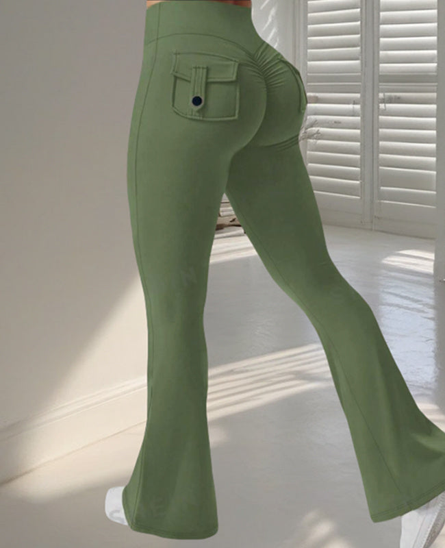 high waist yoga pants with pockets