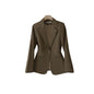 Korean Style Loose Spring And Autumn High-grade Female Brown Suit