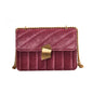 Gold Velvet Lock Shoulder Crossbody Bag