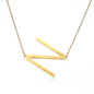Fabulous Rose Gold Plated Stainless Steel Initial Letter Pendant Necklace