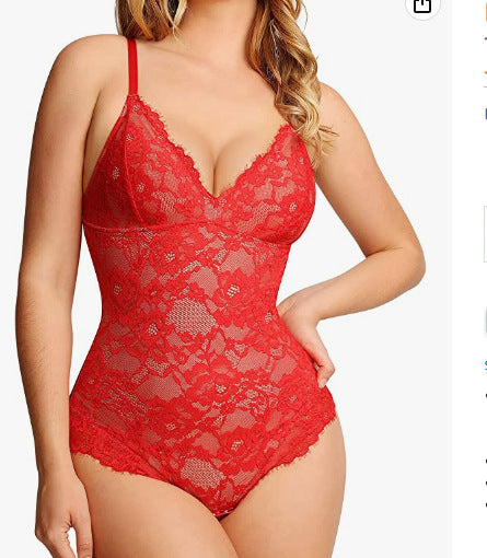 Women's Lace Bodysuit - Elegant Sling Design | Sexy Lingerie