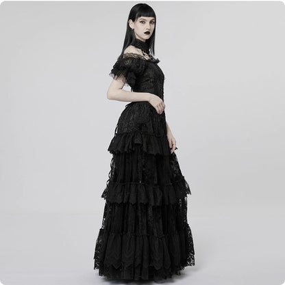 Victoria's Gorgeous Flocked Lace Maxi Dress