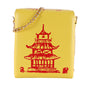 Printed tower shoulder bag