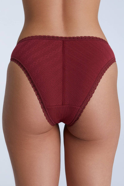 Organic Jacquard Lace Trimmed Slip