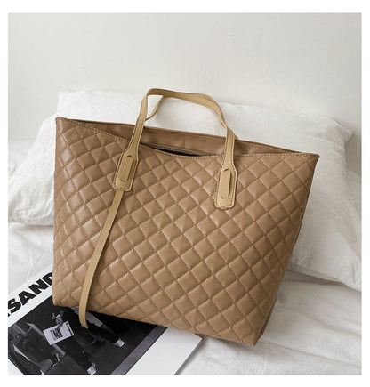 Diamond Check Bag Women's Shopping Bag Shoulder Underarm Bag