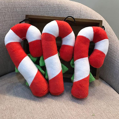 Red, White And Green Pet Vocal Molar Bite-resistant Dog Toy