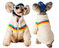 Pet Color Striped Casual Fashion Lamb Wool Coat