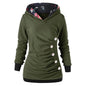 Casual fashion solid color pullover hoodie